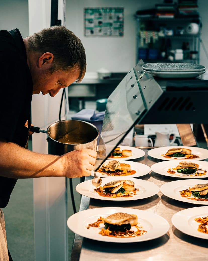 Chef preparing food
